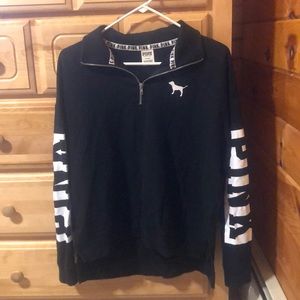 Pink quarter zip sweatshirt